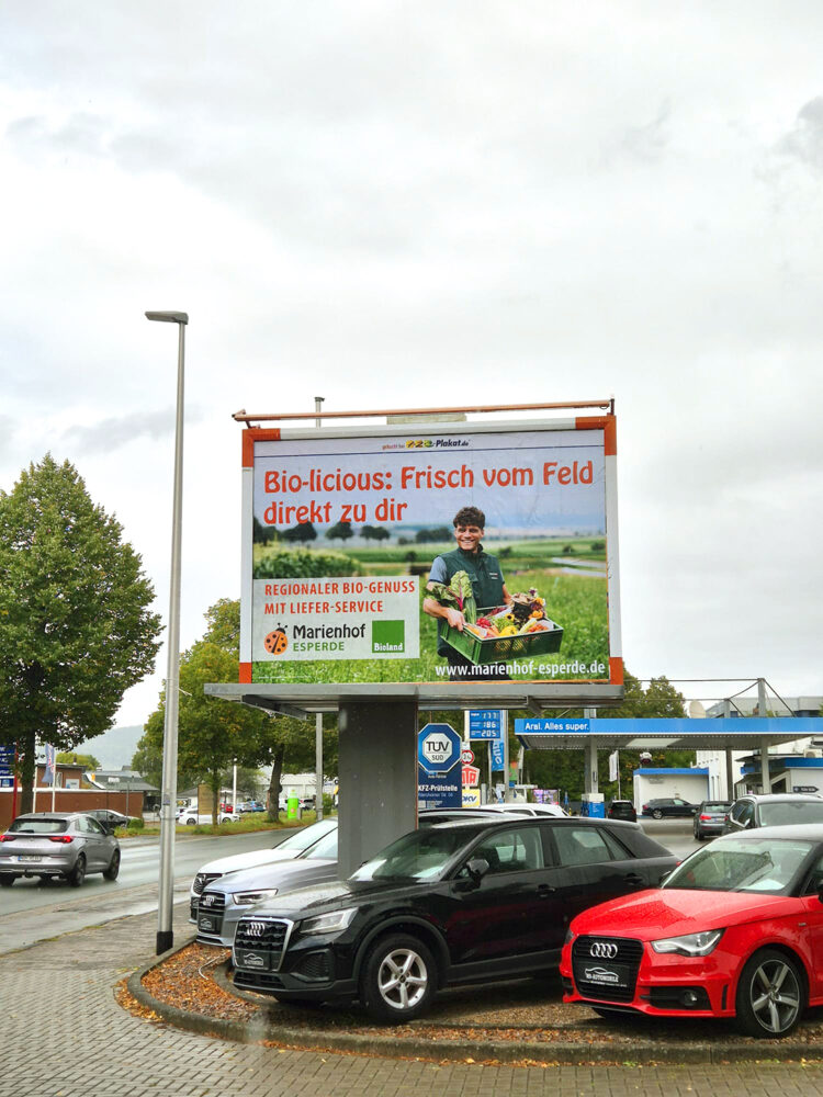 Großflächenplakat für den Lieferdienst